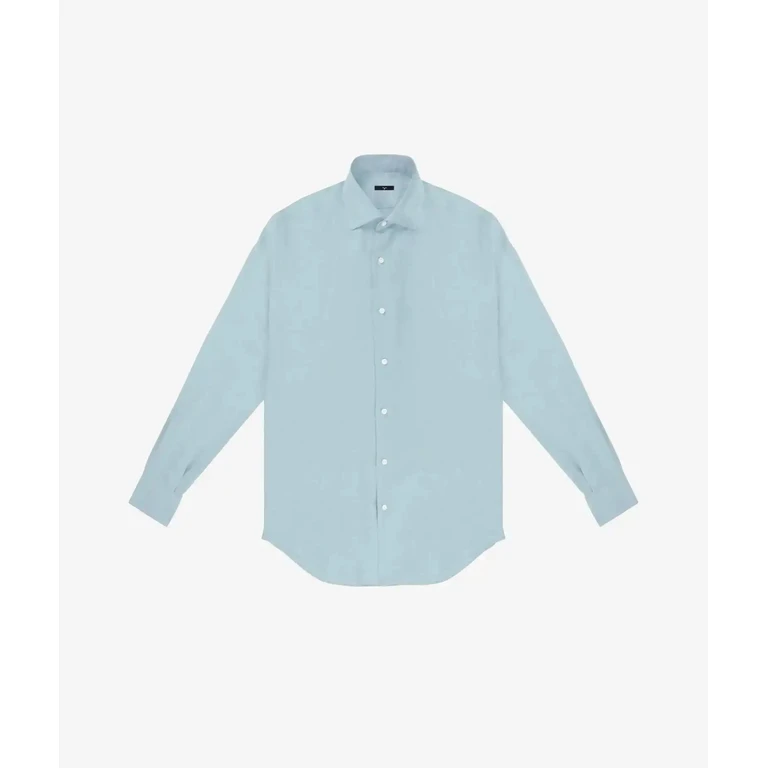 Larusmiani Casual Linen Shirt Amalfi Red Hand Made - Men