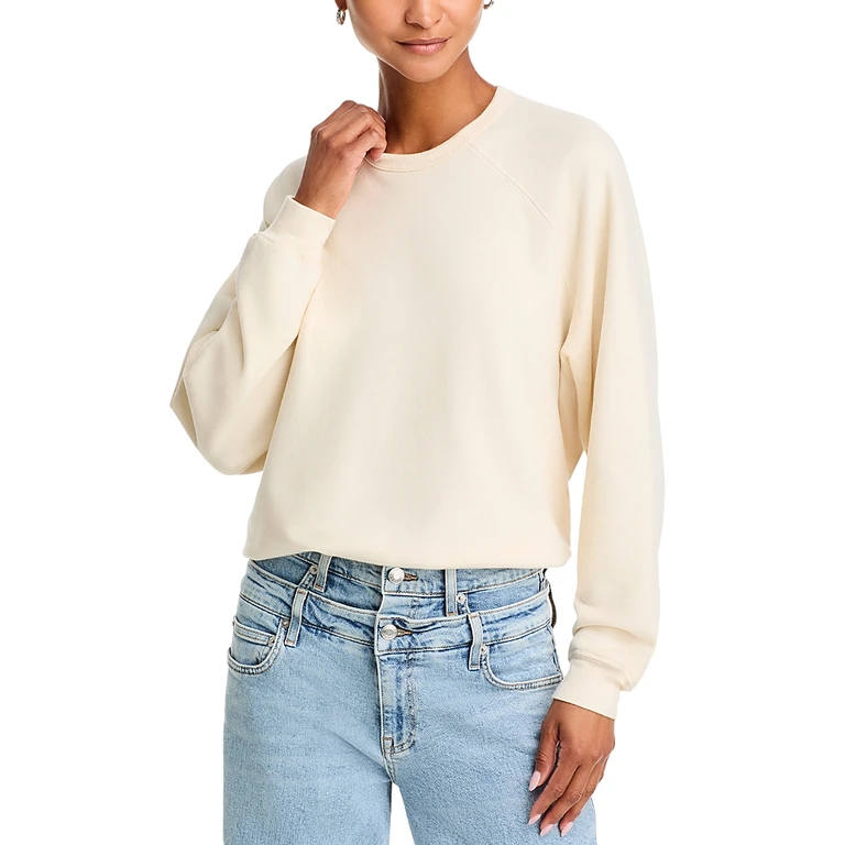 MOTHER The Biggie Concert Sweatshirt Cream XL