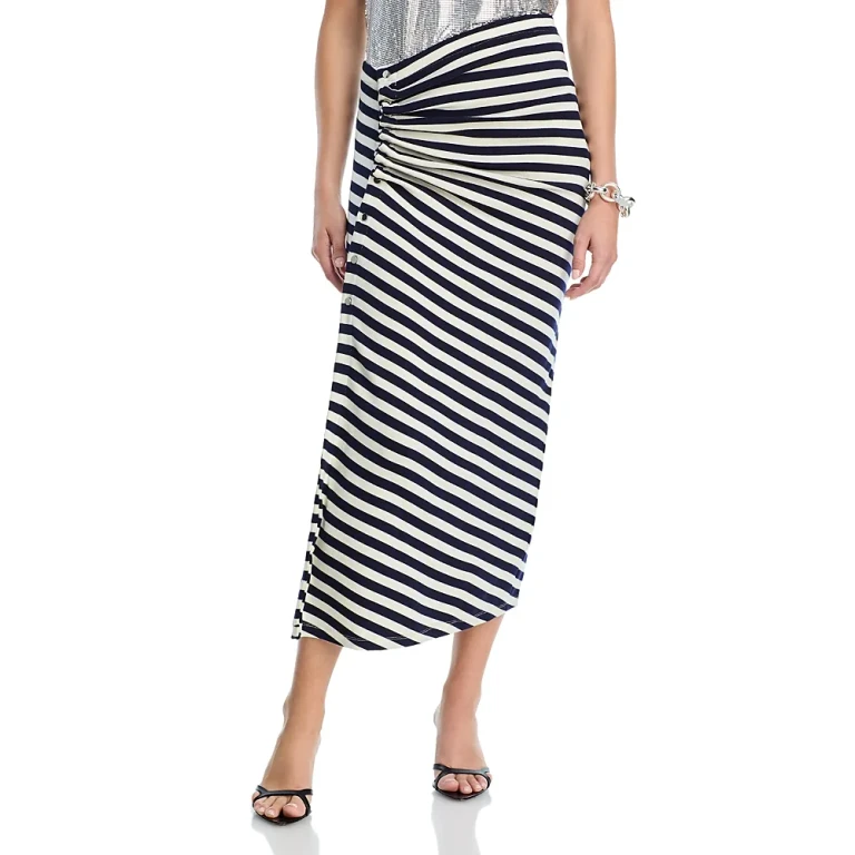 Rabanne Jupe Wool Long Skirt