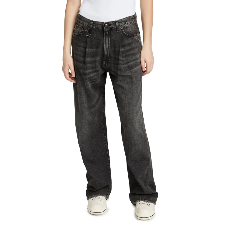 R13 데이먼 플리츠 와이드 레그 엘러리 블랙 23