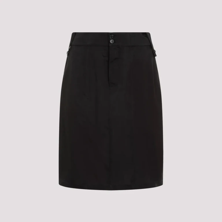 Saint Laurent Button Detailed Pencil Skirt
