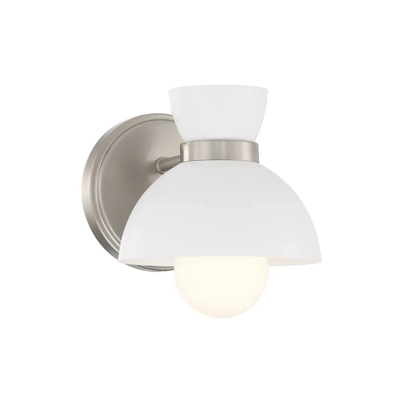Trade Winds Bonnie 1-Light Wall Sconce in Brushed Nickel