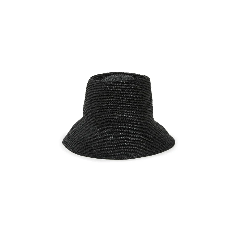 Janessa Leone Felix Straw Hat Black M