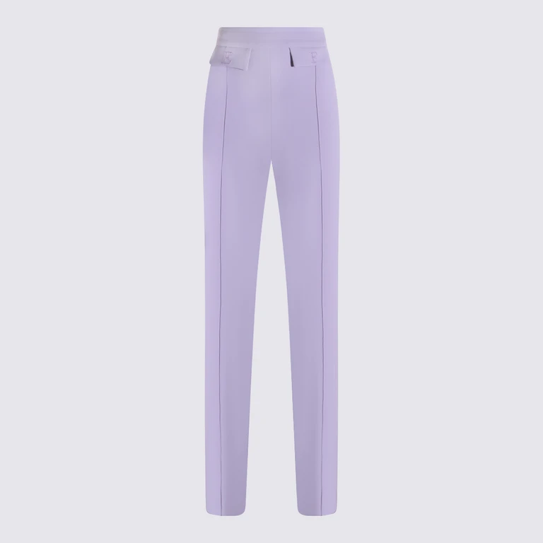 Elisabetta Franchi Trousers Lilac Plea - Women