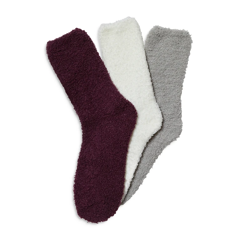 Stems Plush Cozy Socks, Pack of 3