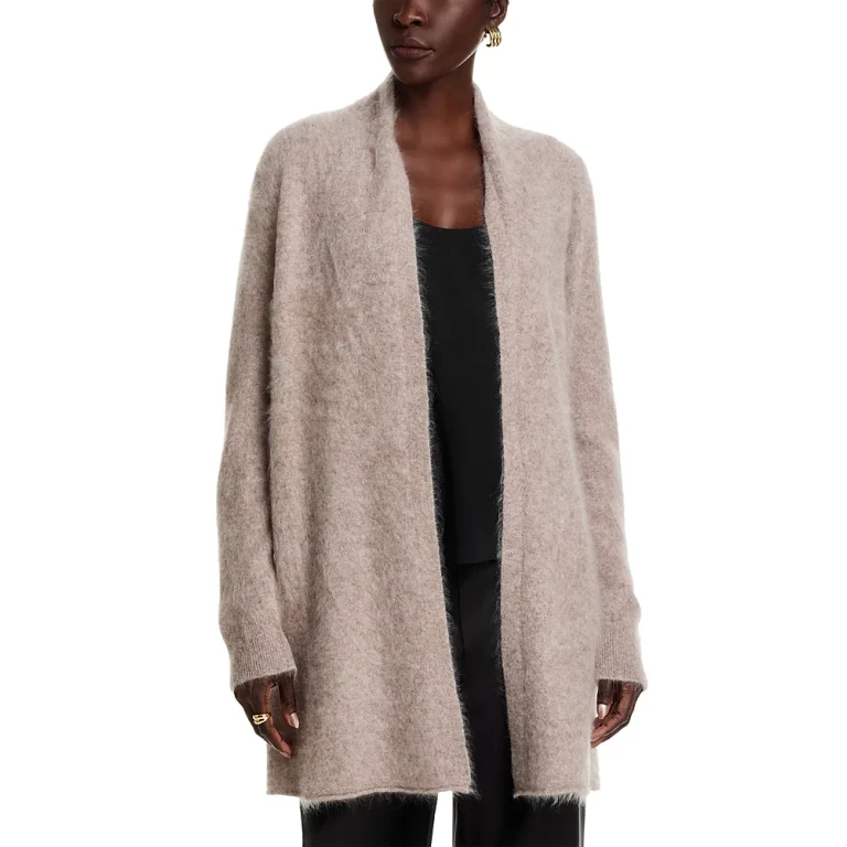 Brushed Long Sleeve Open Front Cardigan - Exclusive