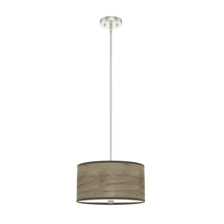 Warm Grey Oak Two Light Pendant from the Solhaven Collection