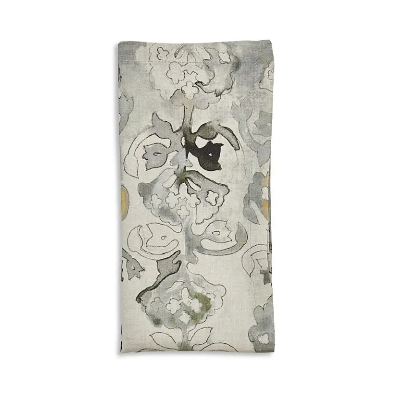 Kim Seybert Giverny Napkin in Natural and Gray