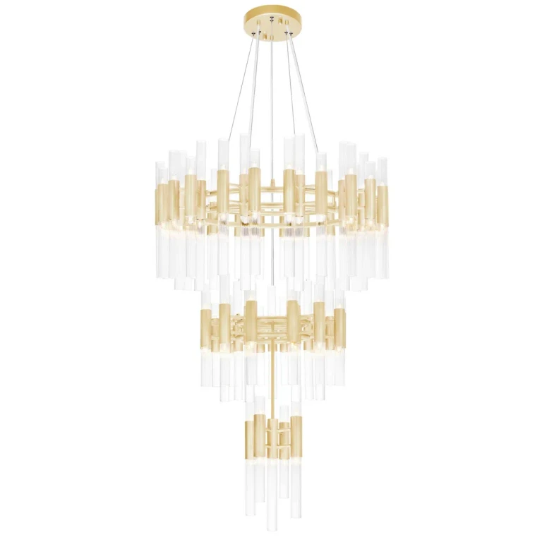 Satin Gold LED Chandelier from the Orgue Collection
