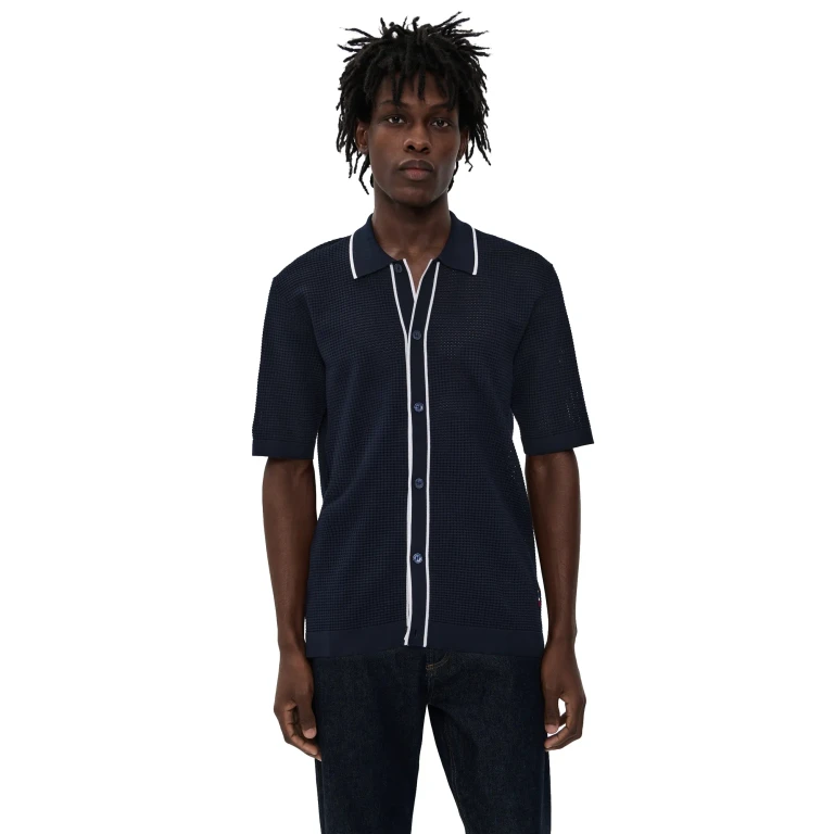 Orlebar Brown Roddy 纽扣衬衫 Night Iris/Cloud XL