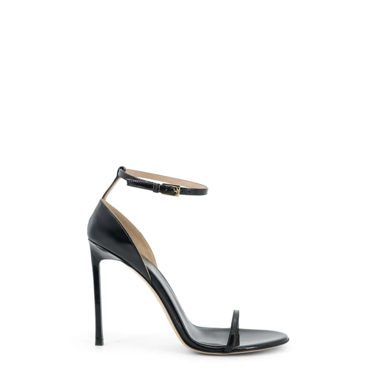 Vertigo Patent Leather Stiletto Sandals with Ankle Strap (W3867LCL072PNAA)