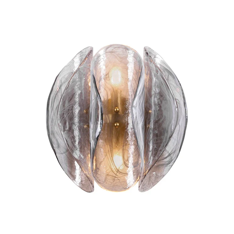 Vintage Gold Leaf Wall Sconce from the Anatase Collection