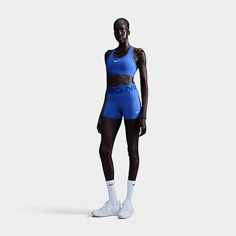 Nike Women's Swoosh Medium Support Sports Bra in Hyper Royal/White Size: XXS