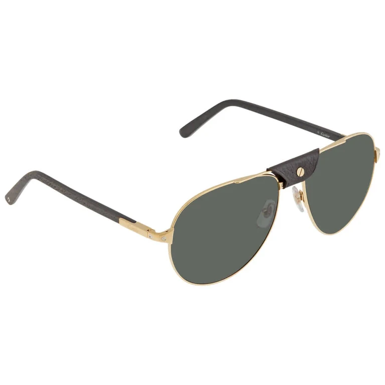 Cartier Grey Polarized Pilot Unisex Sunglasses CT0096S 002 61