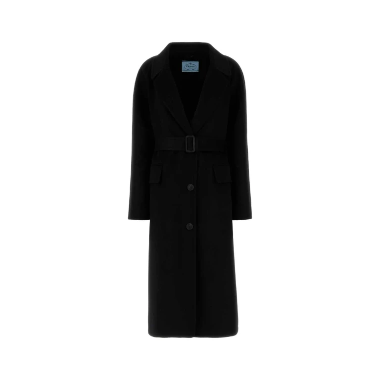Prada Midnight Blue Wool Blend Coat