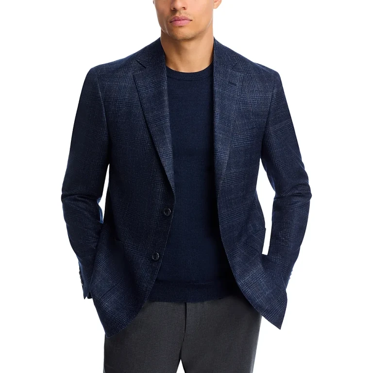 Loro Piana Wool, Silk & Cashmere Fabric Plaid Unstructured Regular Fit Sport Coat - Exclusive