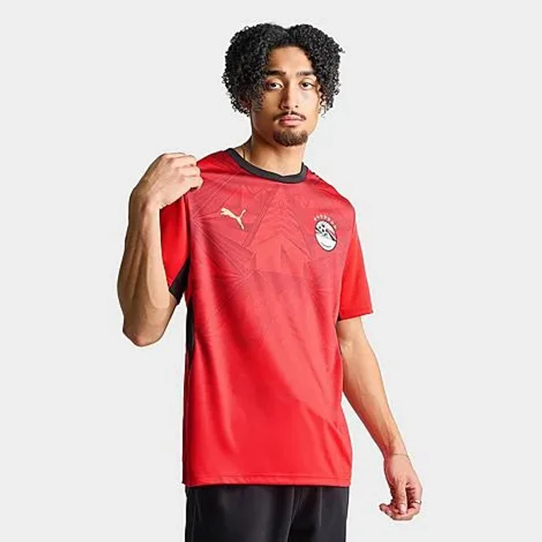 Men's Puma Egypt 2026 Home Replica Soccer Jersey in Puma Red/Intense Red Size: Small