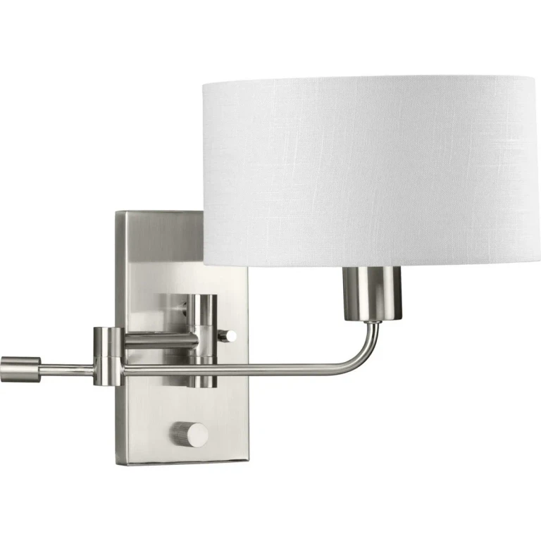 Brushed Nickel One Light Wall Bracket from the Carrick Collection