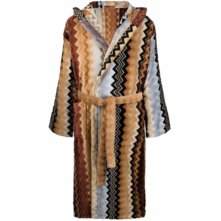 Missoni Home Hooded Stripe-pattern Bath Robe