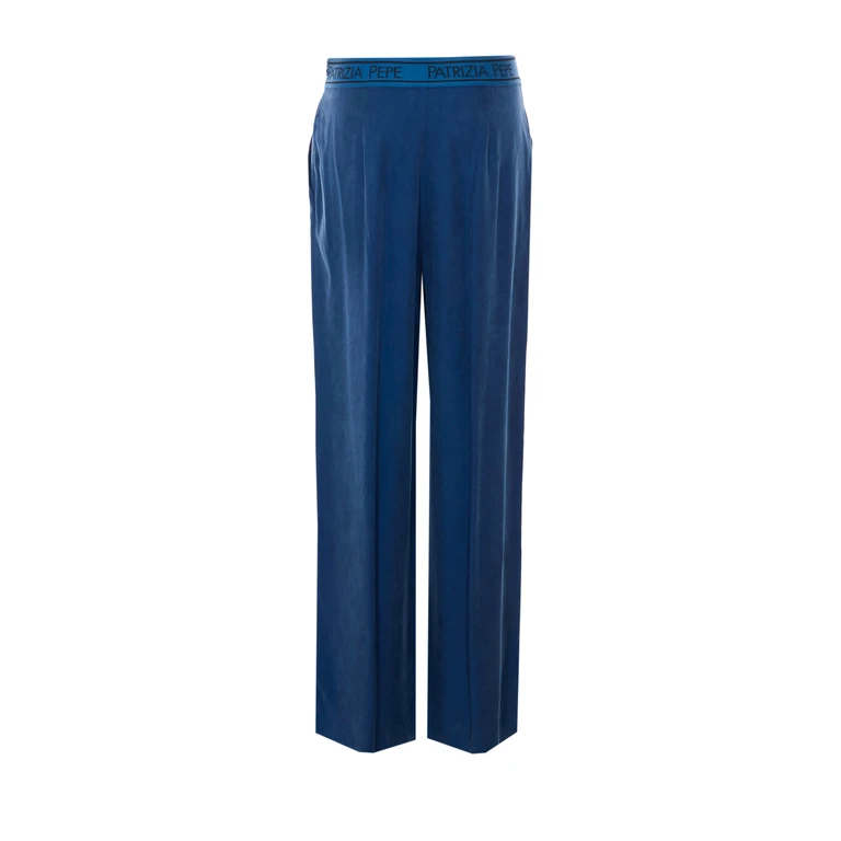 Patrizia Pepe Trousers Blue Cupro - Women