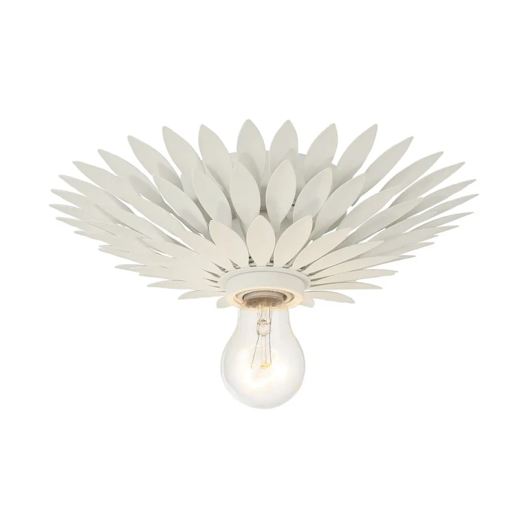 Matte White Flush Mount from the Broche Collection