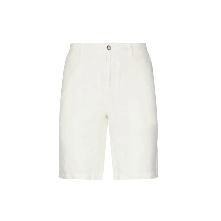 Fedeli Shorts White Linen - Men