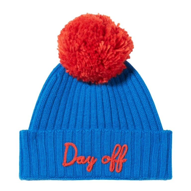 MC2 Saint Barth Wengen Pom-pom Beanie With Day Off Embroidery
