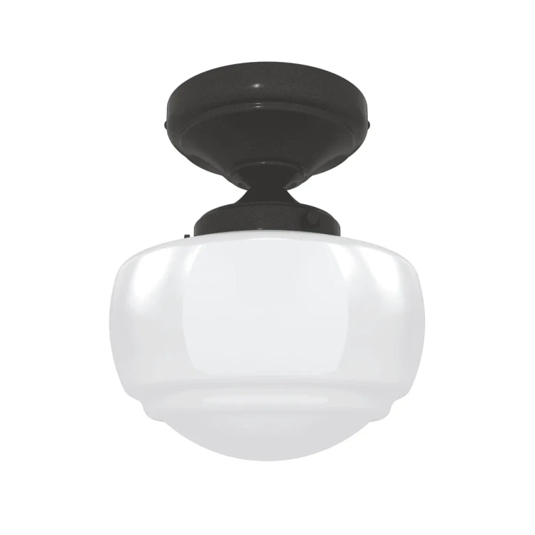 Noble Bronze One Light Semi Flush Mount from the Saddle Creek Collection