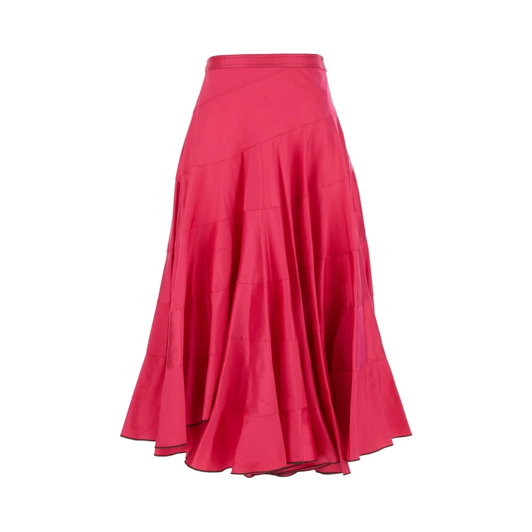 Tory Burch Fuchsia Silk Skirt
