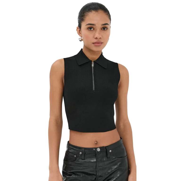 SIMKHAI Tatum Sleeveless Top Black M