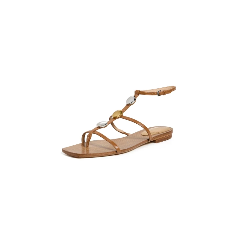Veronica Beard Alba Embellished Sandals Hazelwood 8
