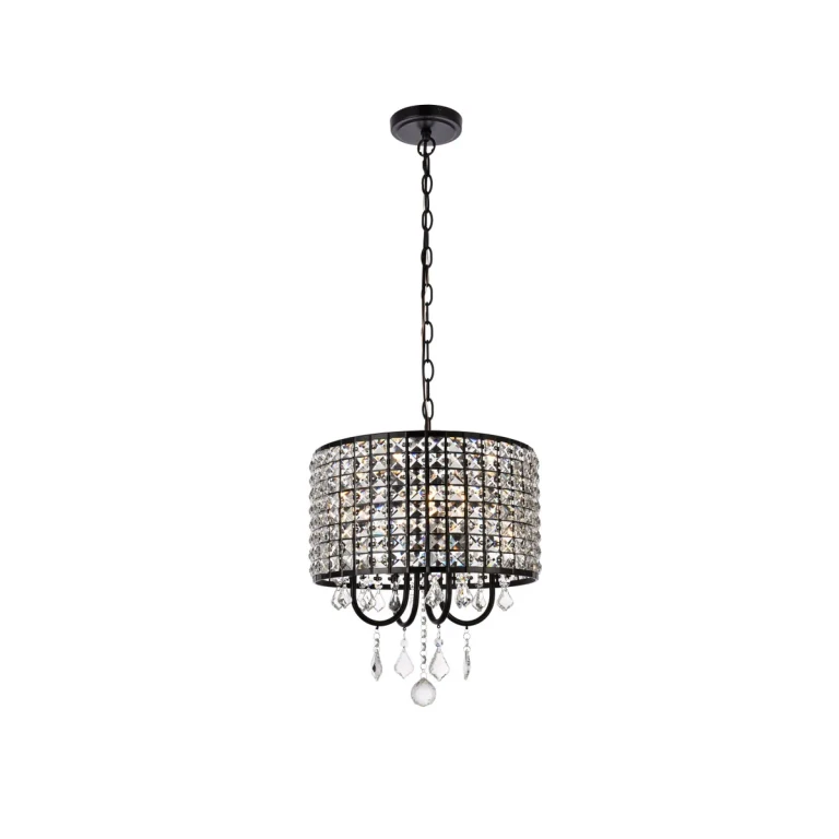 black Four Light Pendant from the Elise Collection