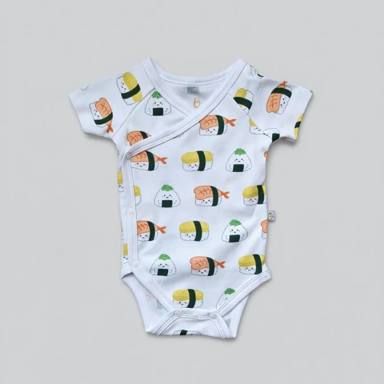 Organic Cotton Baby Onesie - Sushi - 0