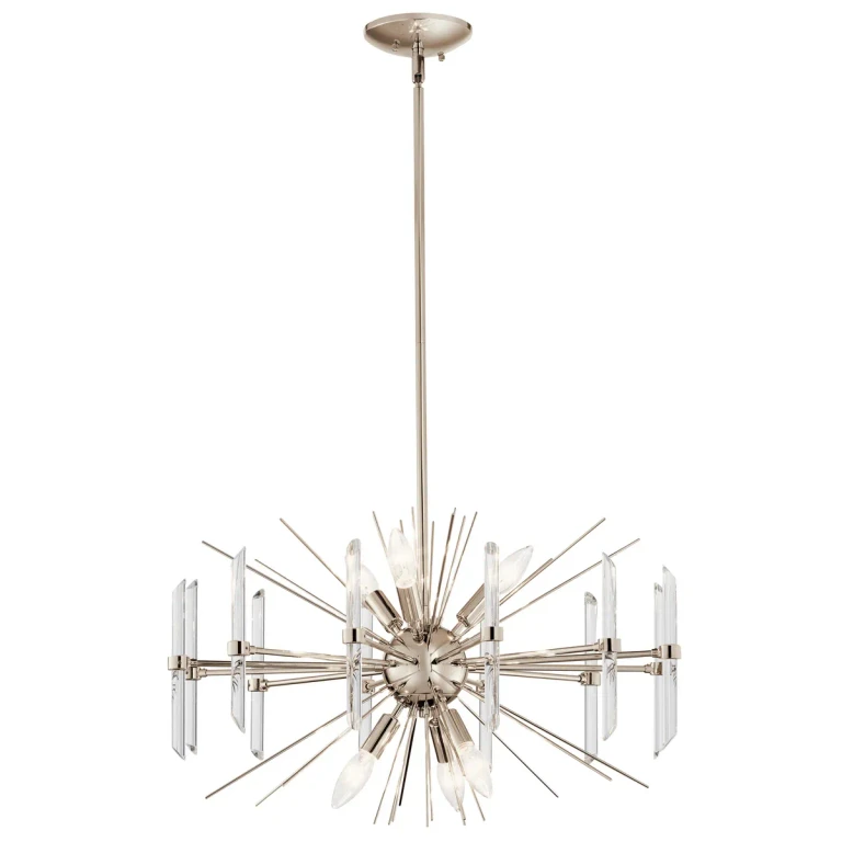 Eris 6-Light Contemporary Chandelier in Polished Nickel