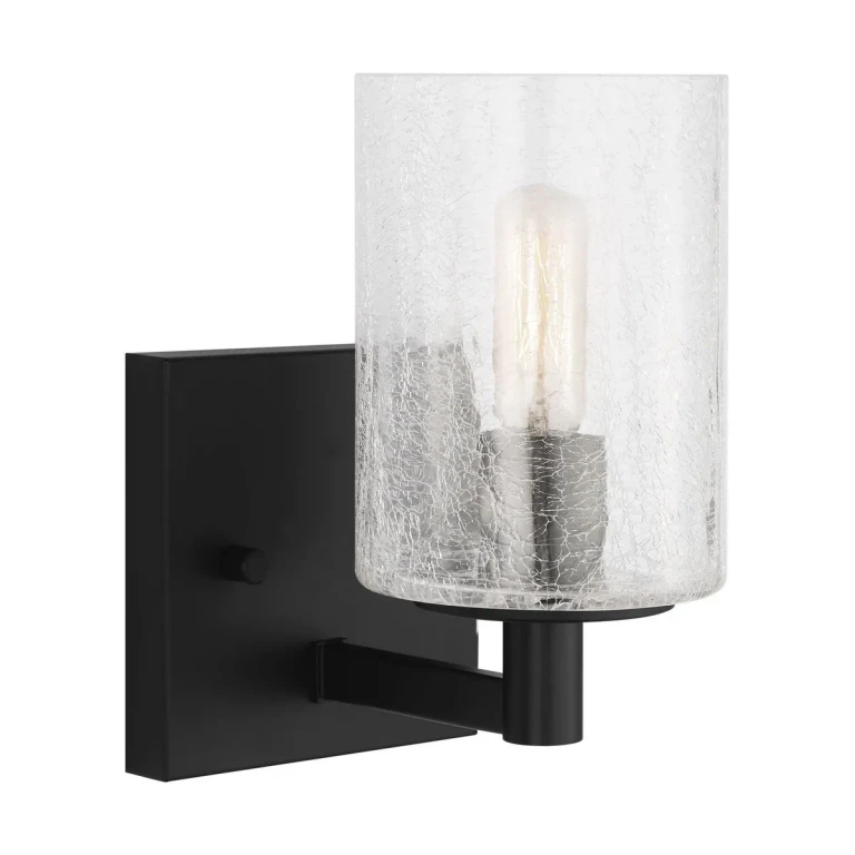 Midnight Black Wall Bathroom Vanity Light Sconce from the Parker Collection