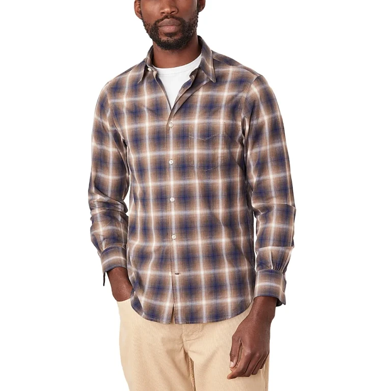 Officine Generale Benoit Long Sleeve Button Front Shirt