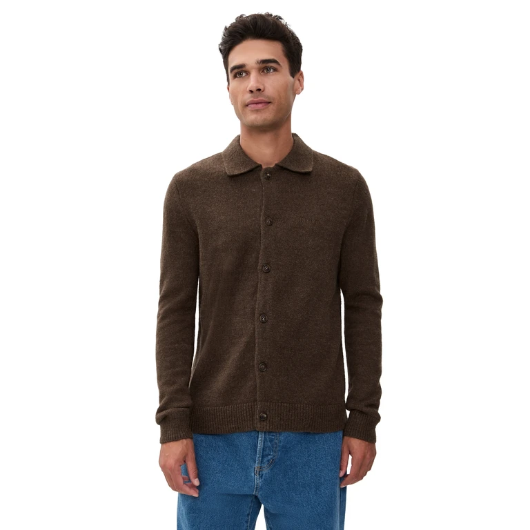 Rhythm Mohair Button Up Knit Chocolate M