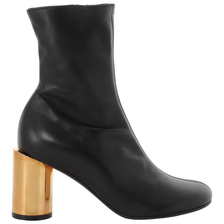 Lanvin Sequence Chunky Heeled Boots, Brand Size 35 ( US Size 4 )