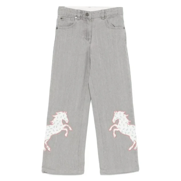 Stella McCartney Kids Horse Embroidered Denim Jeans