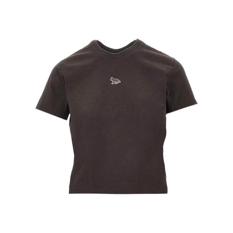 MAISON KITSUNE Baby Fox patch cropped T-shirt Woman S