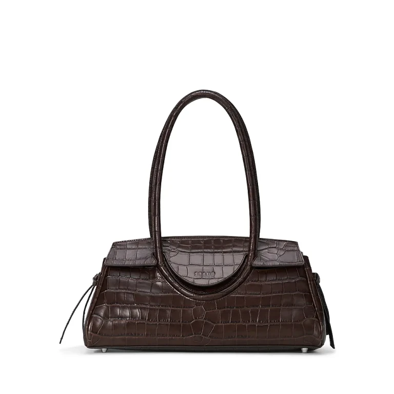 Staud Maude Embossed Leather Shoulder Bag