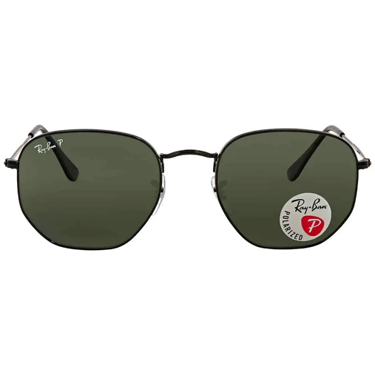 Ray Ban Hexagonal Flat Lenses Polarized Green Unisex Sunglasses RB3548N 002/58 54