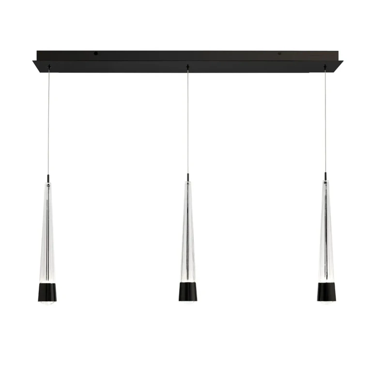 Black LED Chandelier from the Quill Collection
