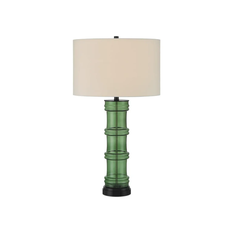 Green Glossy Black Table Lamp from the Balsam Green Table Lamp Collection