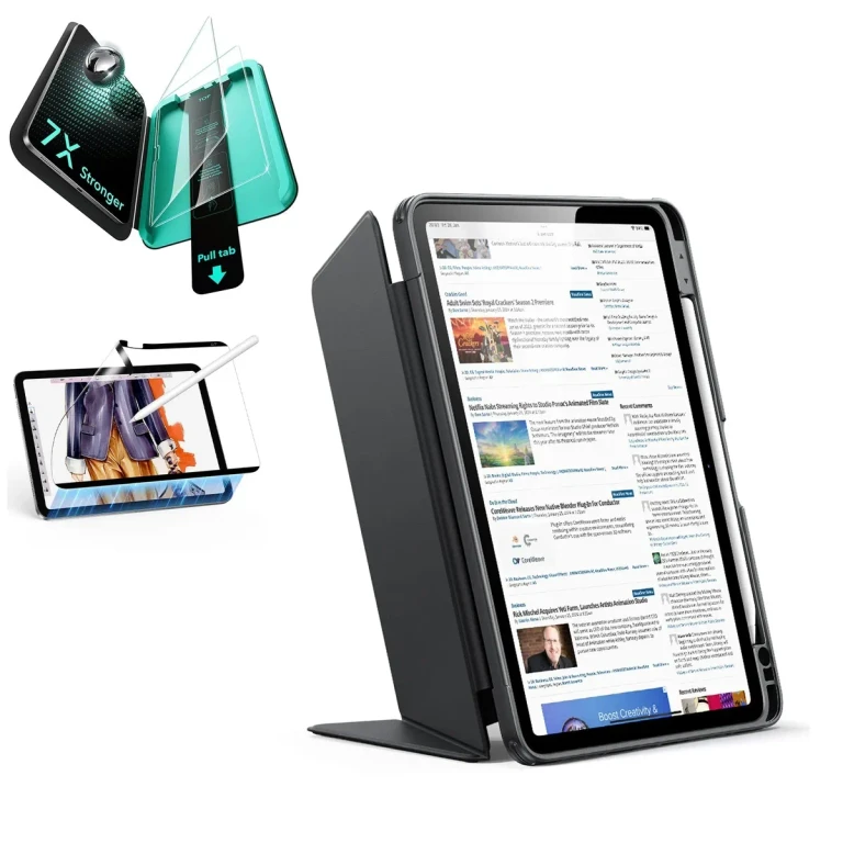 iPad Air 11" (M4) 2026 Bundle Flip Magnetic Case with Pencil Holder & Armorite® Protection - Black - Black