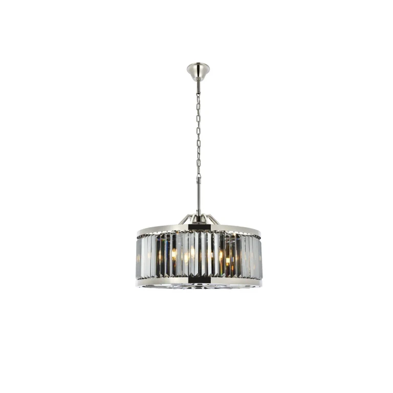 Polished Nickel Eight Light Chandelier from the Chelsea Collection