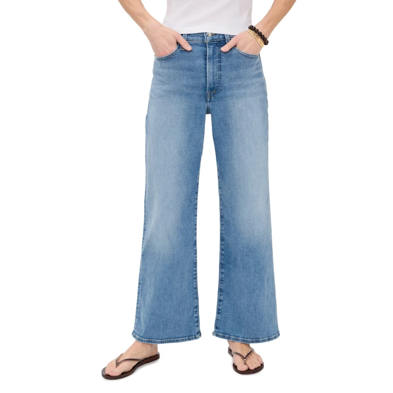 Madewell The Petite Wide Leg Jeans Coastal Blue Wash 29