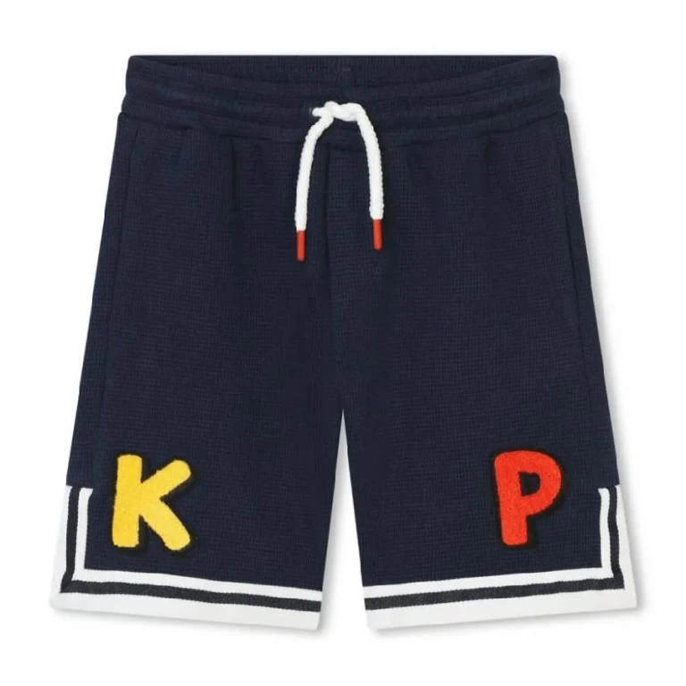 Kenzo Boys Drawstring Logo-Patch Shorts