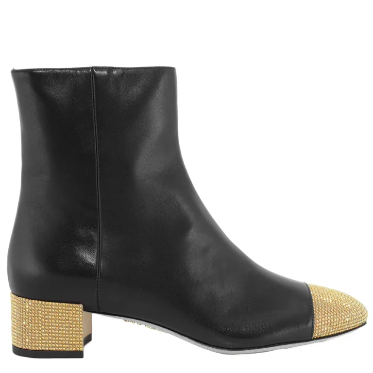 Rene Caovilla Bonnie 40 Leather Ankle Boots