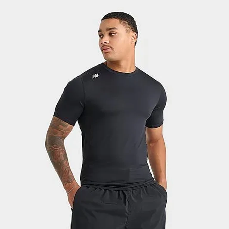 New Balance Men's Pace Compression Training T-Shirt in Team Black Size: Small